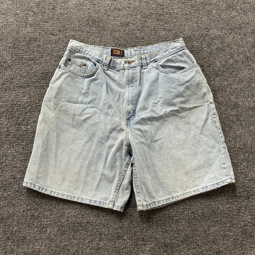 Faded Glory Denim Shorts Womens Size 12 Light Wash Cotton Vintage